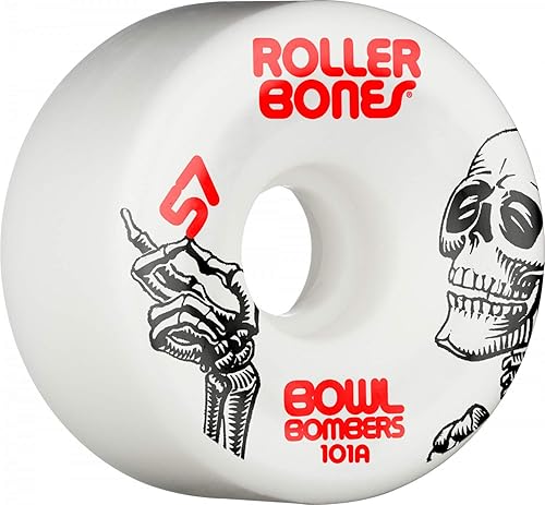 RollerBones Quad Wheels Bowl Bombers 101a Wheels Skateboard