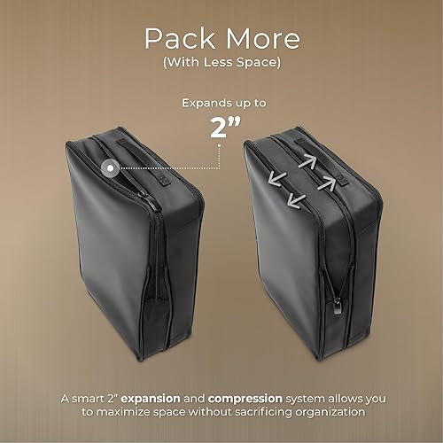Miniatura 5 de Briggs & Riley Juego de cubos de compresión para equipaje de mano y facturado, organizadores de bolsas para maletas, artículos esenciales de viaje