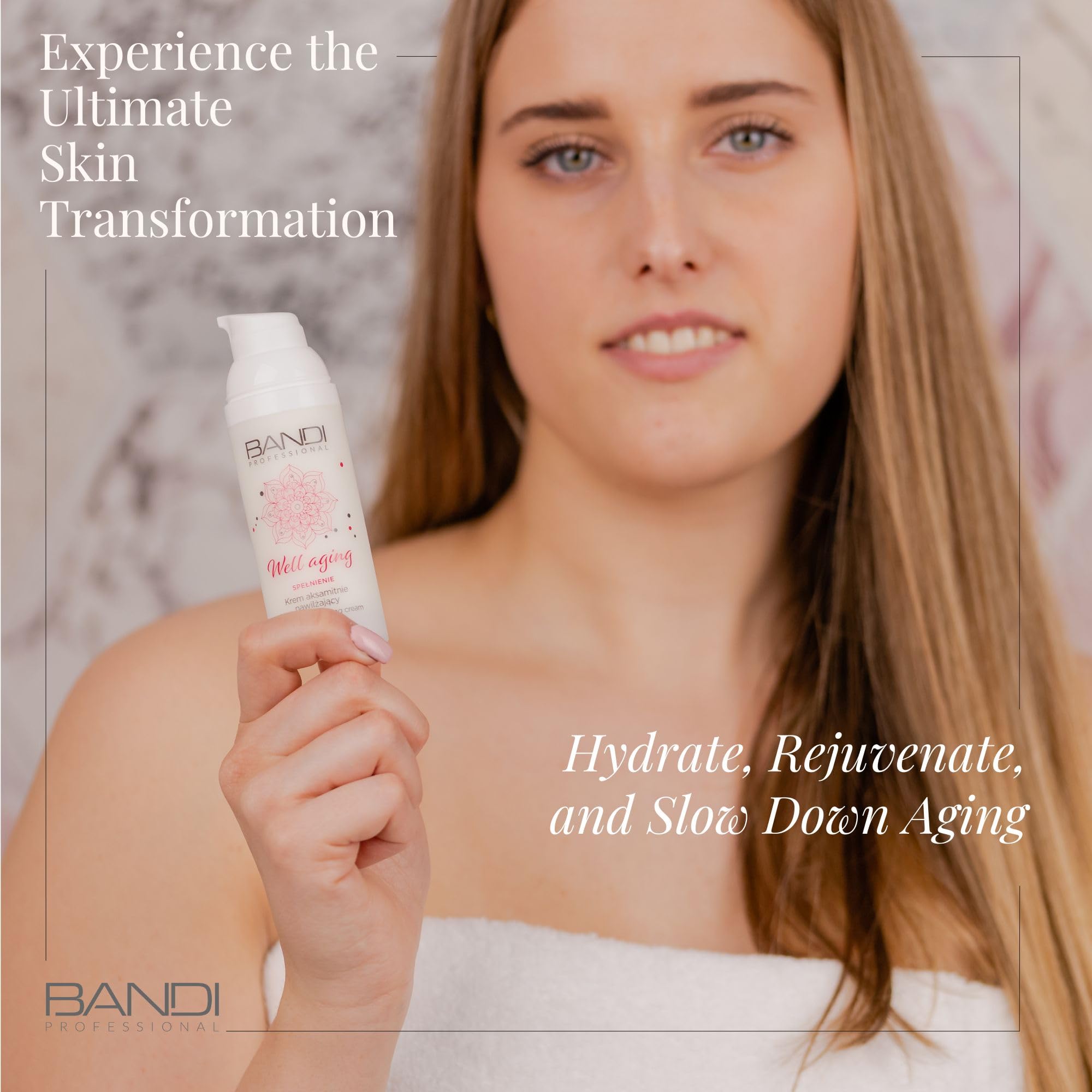 Bandi Velvety Smooth Face Cream Hydrating Anti-Aging Moisturiser for Mature Sensitive Skin Reduces Wrinkles Nourishes Dry Skin Enriched with Plant Collagen Marula Oil - Image 2
