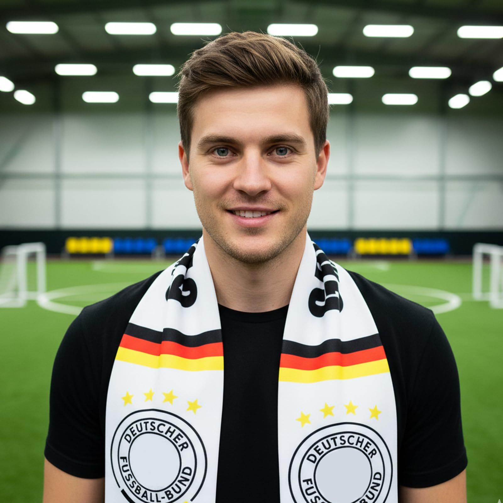 JrnSvp Deutschland Schal, Fussball WM 2026, 145 x 17 cm mit Fransen Fanartikel, Halstuch für Stadionbesuche und Nationalmannschaft Unterstützung - 5