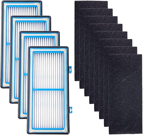 4 filtros HEPA + 8 filtros de refuerzo de carbono para filtros de repuesto de filtro de aire tipo AER1 Holmes para HAPF30AT y HAP242-NUC
