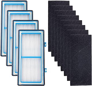 4 HEPA Filters + 8 Carbon Booster Filters for Holmes AER1 Type Total Air Filter Replacement Filters for HAPF30AT and HAP242-NUC