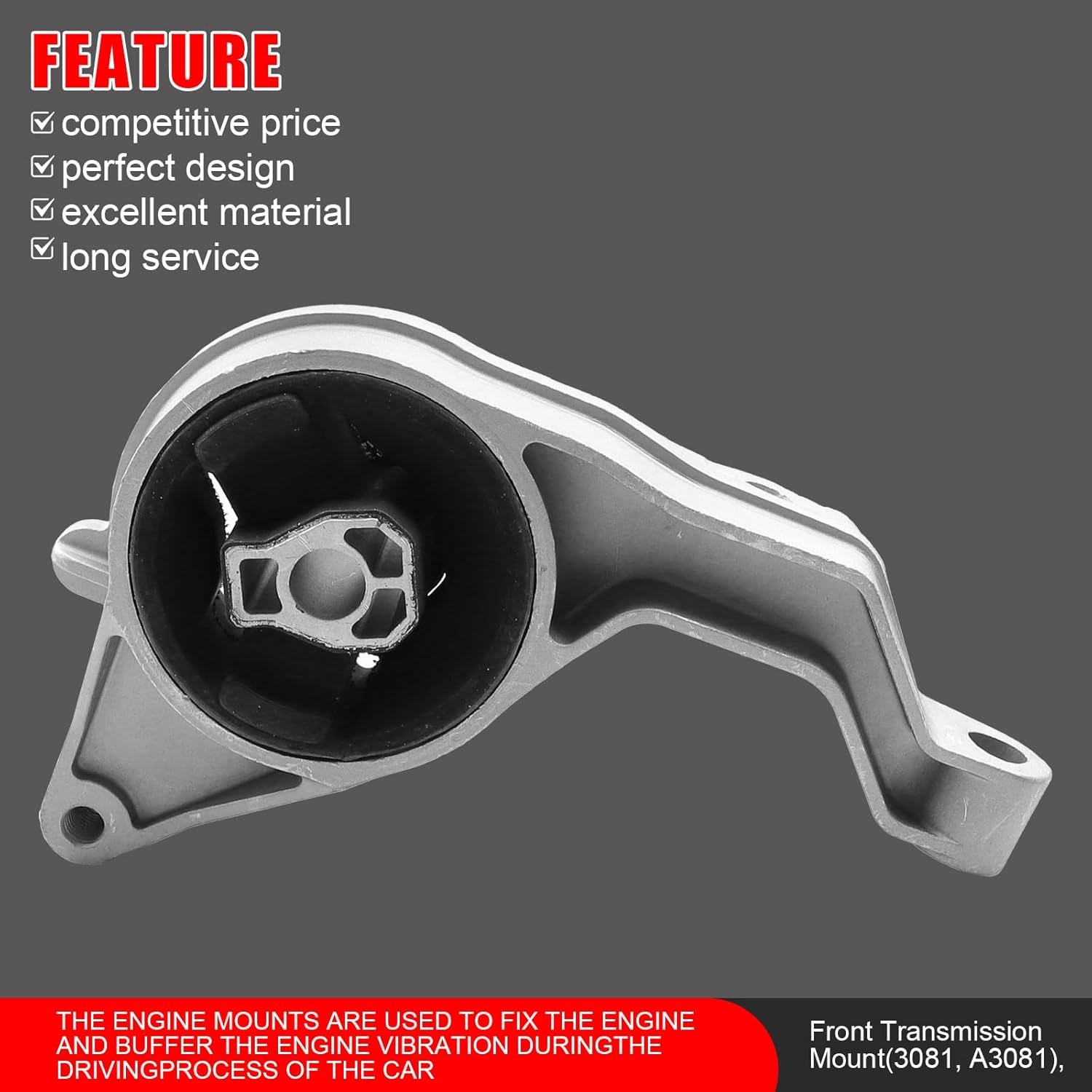 3PCS Engine Motor Mount and Trans Mount Fit for Chevrolet Cobalt 2005-2010, for HHR 2006-2011, for Saturn Ion 2005-2007, 2.2L, 2.4L, Replace A5374,A3081,A5385, Engine Mounts and Transmission Mount