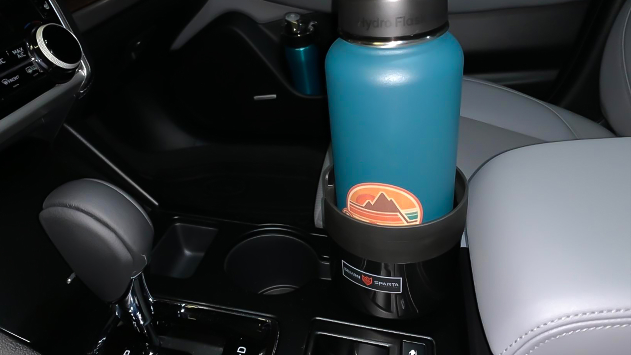 Expanseur Porte-Gobelet Voiture - Double Emplacement Réglable Pour Bouteilles 0,4L à 1,5L Et Téléphone - 9