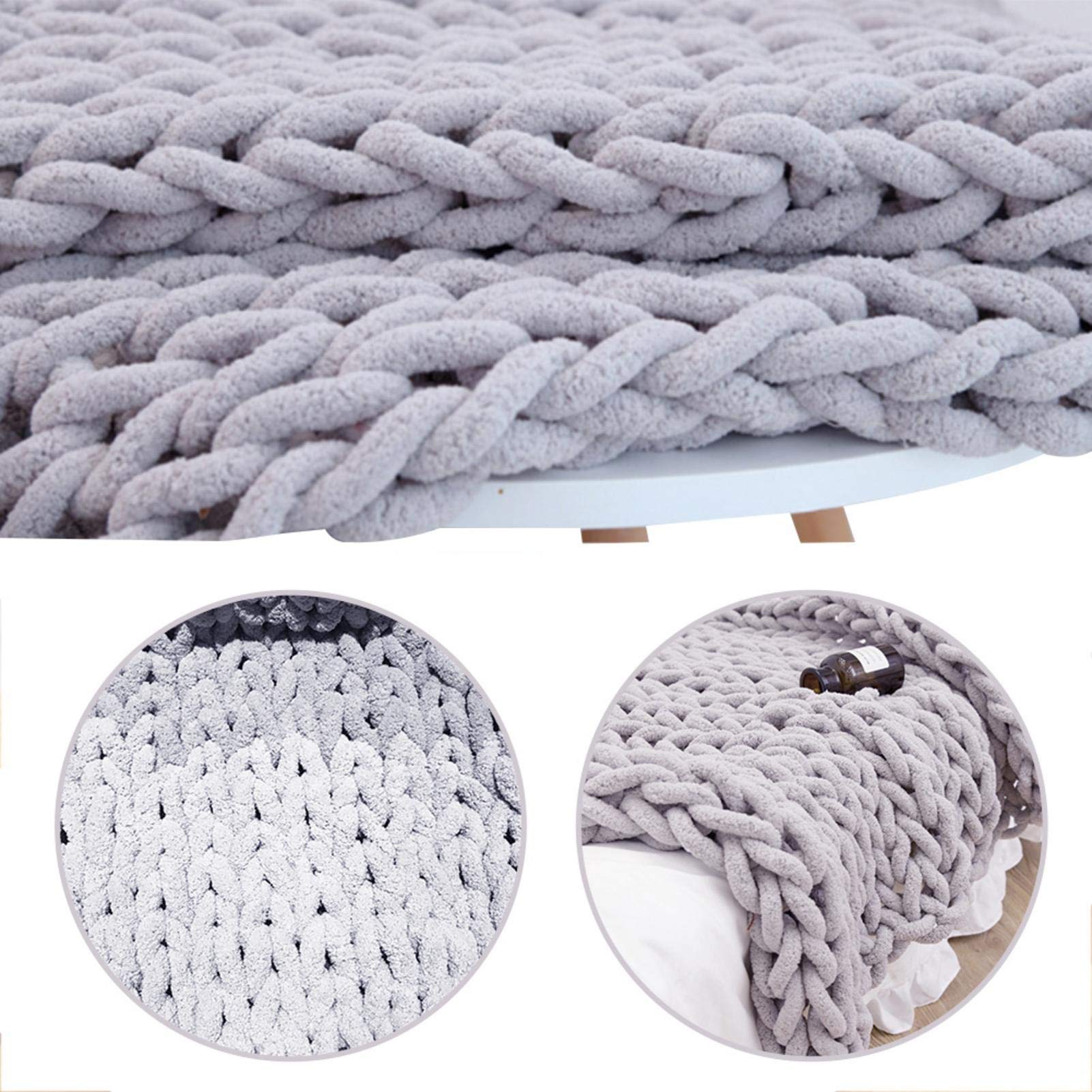 Dikke garendeken, zachte dikke dikke wol om te haken, 100 g, pluizig, grof garen voor handbreien, doe-het-zelf, grof gebreide wol voor truien, hoeden, dekens, sjaals, stijl 2
