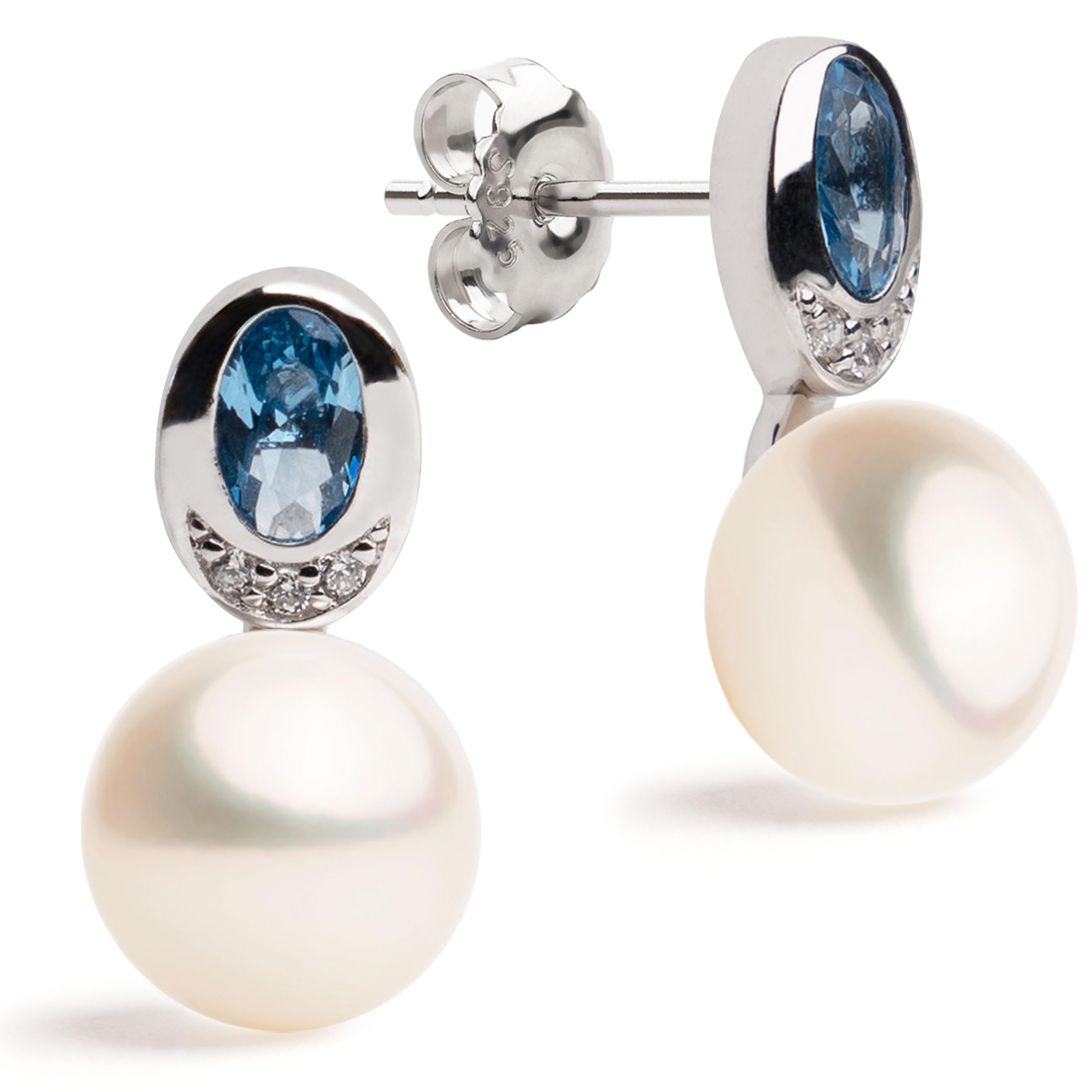 SECRET & YOU Orecchini Donna Perle Coltivate d'Acqua Dolce e Zirconi | Design Tu ed Io | Argento 925 Rodiato