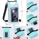 154 Pieces Waterproof First Aid Kit with Waterproof Cell Phone Pouch Roll Top Boat Emergency Kit 2-in-1 Emergency Medical Kit