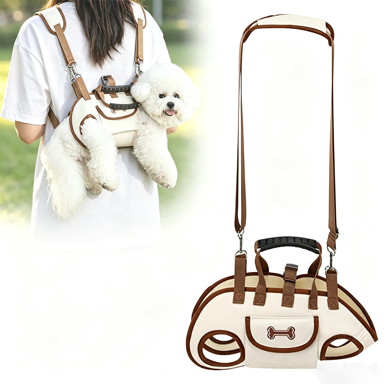 Dog Sling Carrier Harness, Full Body Lift Dog Carriers for Small Dogs Cats