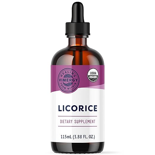 Vimergy USDA Organic Licorice Root Extract, 57 Servings – Alcohol Free Licorice Root Drops – Supports Digestive System & Respiratory Health - Gluten-Free, Non-GMO, Vegan & Paleo Friendly (115 ml)
