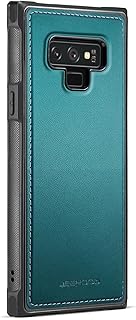 جراب موبايل خلفي من الجلد الصناعي متوافق مع موبايل سامسونج جالاكسي نوت 9، لون أخضر