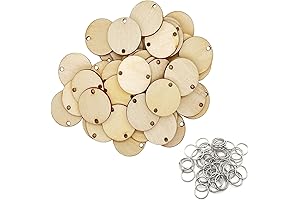 50-Pack Wood Tags with Holes for Endless Crafting Possibilities