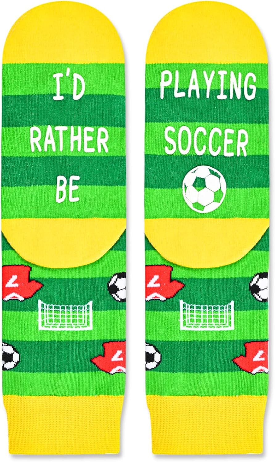 Miniatura 4 de HAPPYPOP Calcetines de fútbol para niños, calcetines de fútbol para niños de 6 a 8 años, regalos de fútbol para niños y niñas, regalos de fútbol