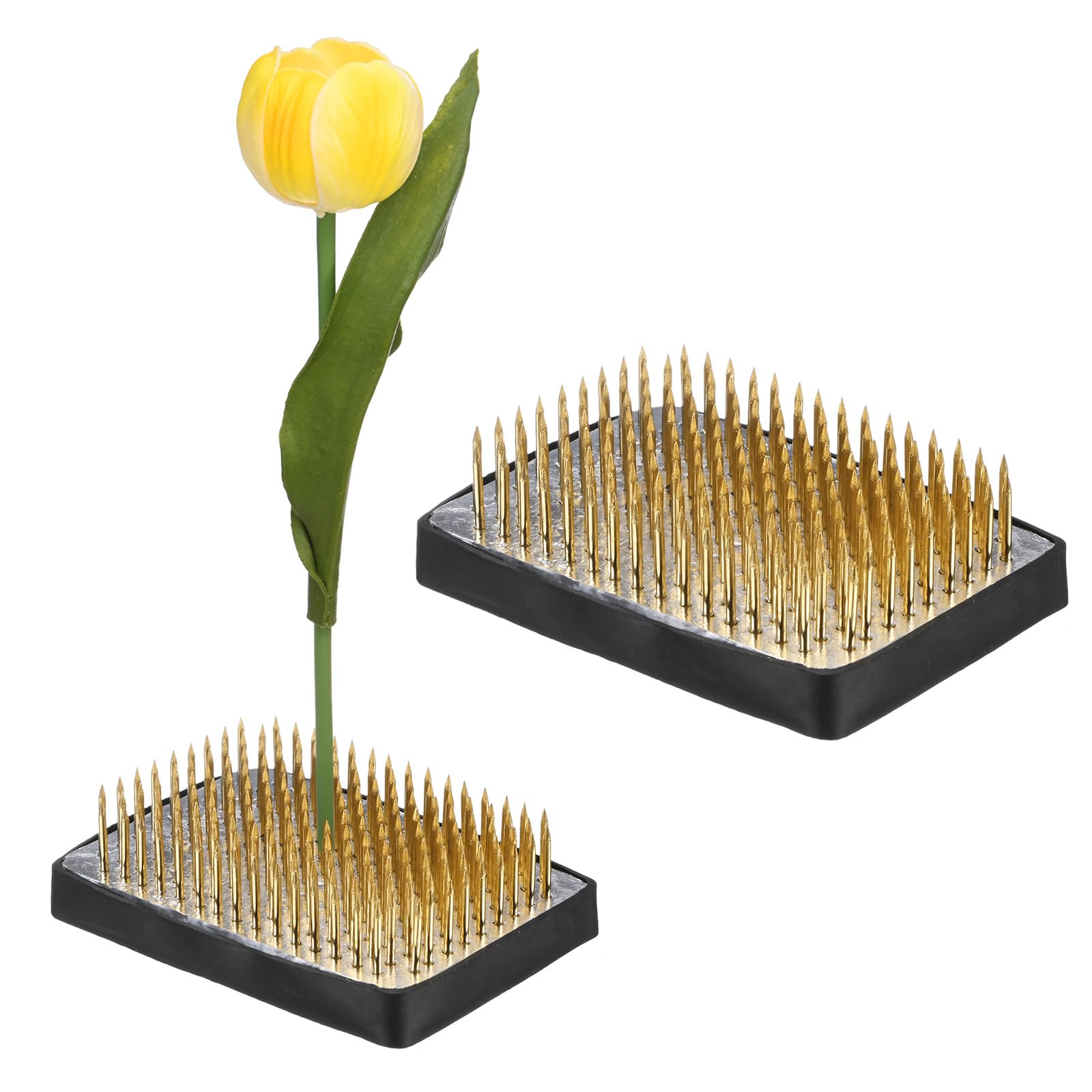 Épingles de composition florale en cuivre avec base caoutchouc pour vase stable
