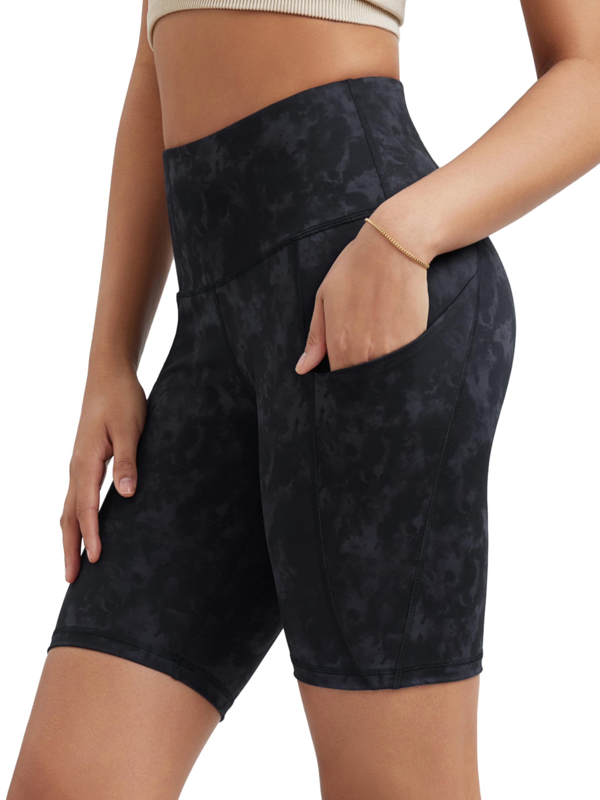 ODODOS Women's Tummy Control Biker Shorts 2.0 with Pockets High Waist Athletic Workout Yoga Shorts-3.5''/ 5"/ 8" / 10" Inseam