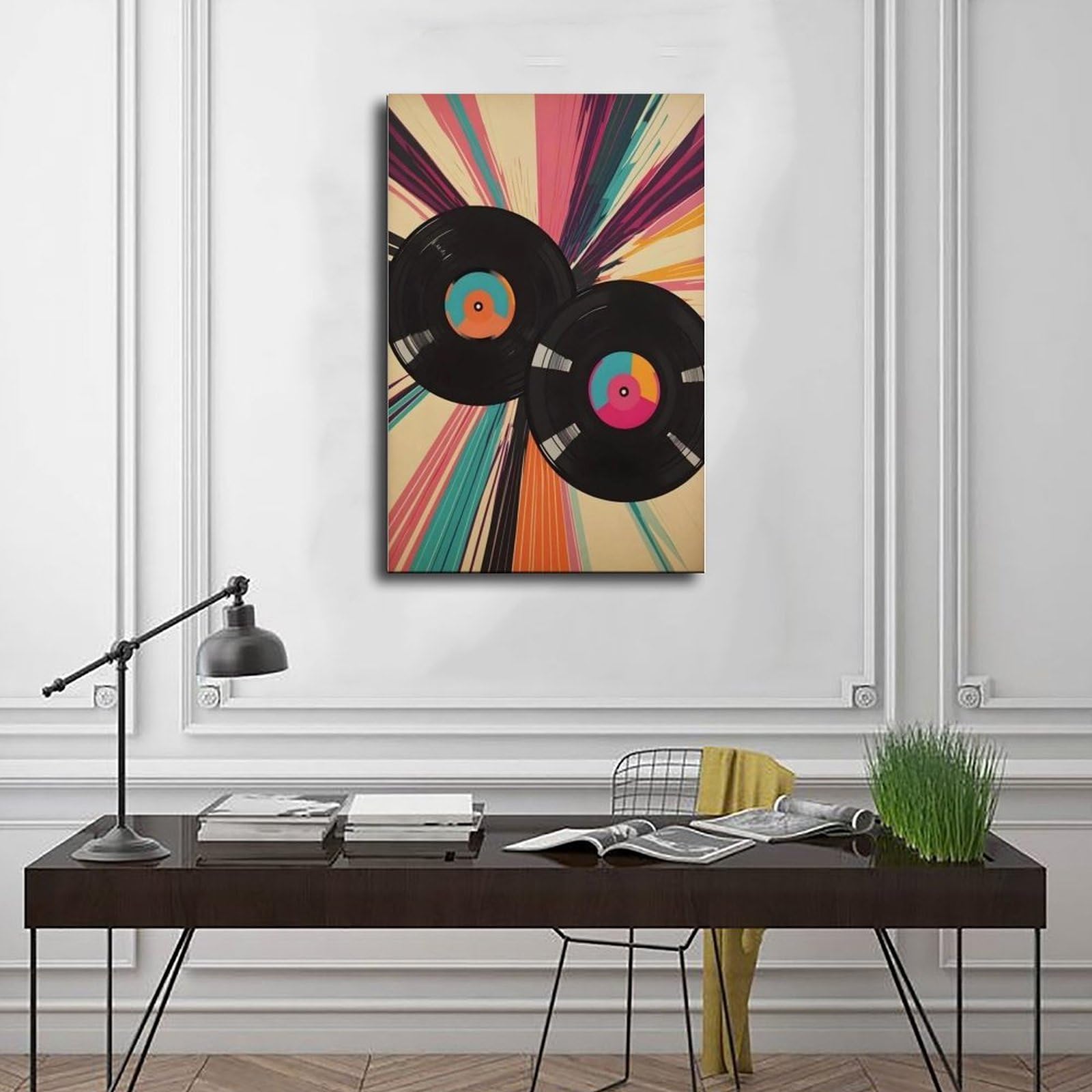 Poster su tela con musica pop art, decorazione per camera da letto, ufficio, camera da letto, regalo, 50 x 75 cm
