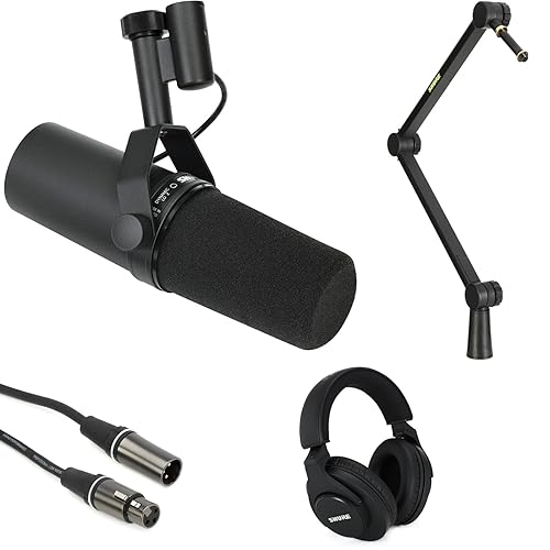 Shure SM7B Dynamic Microphone with Boom Arm and Headphones Kit
