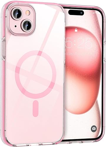 Miniatura 1 de MATEPROX Fundas magnéticas transparentes para iPhone 15, compatibles con MagSafe, transparente, a prueba de golpes, delgada, a prueba de golpes,