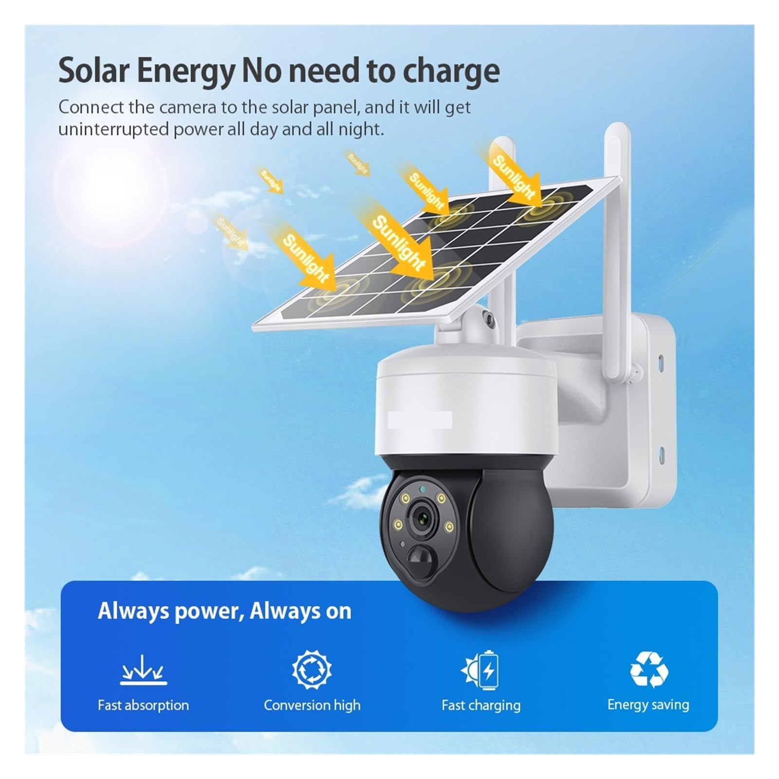 Mini caméra de sécurité Solaire WiFi 4G