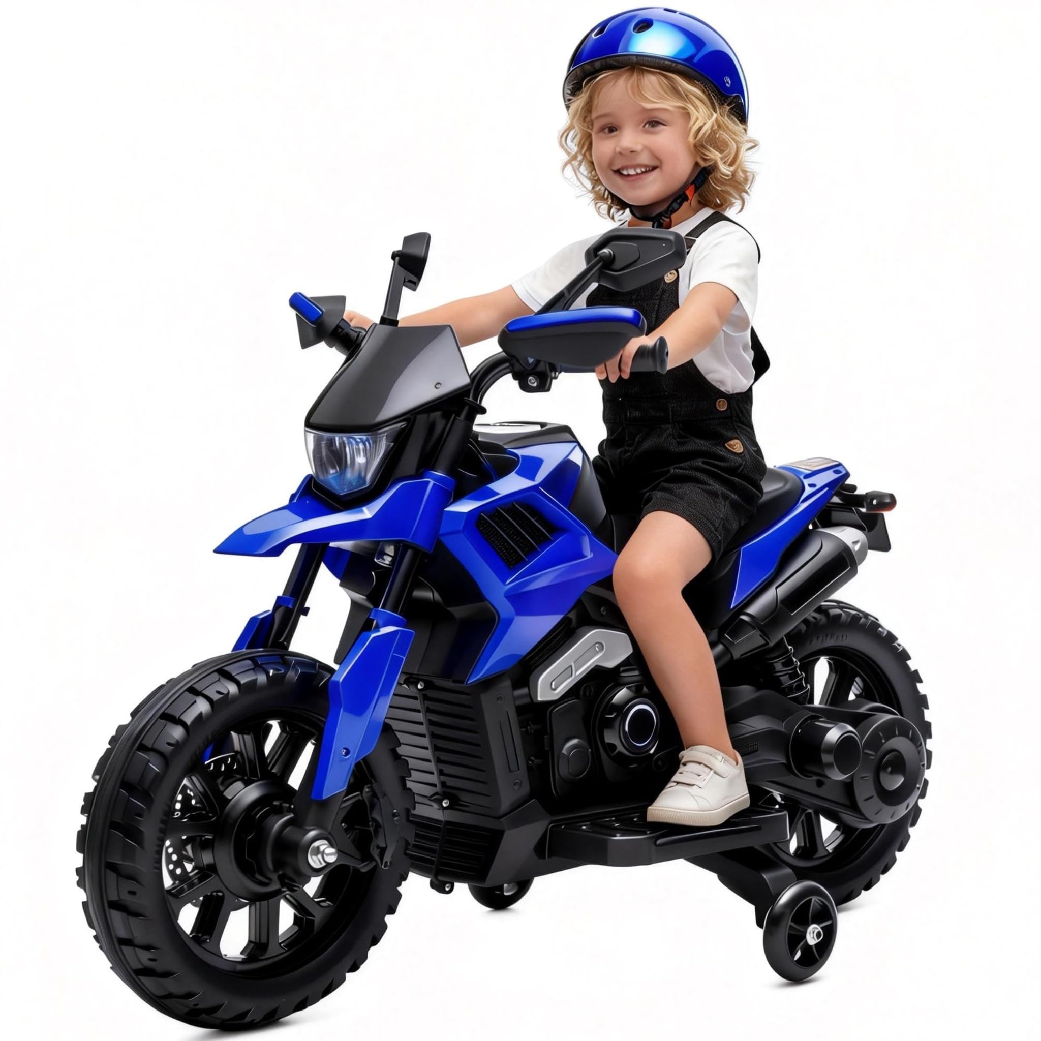 Moto Electrique Enfant 6V pour 3 à 6 Ans sans Télécommande Batterie 6V4Ah Phares Musique Klaxon Moto électrique Stable avec roulettes Dimensions 85 x 58 x 42 cm Norme CE