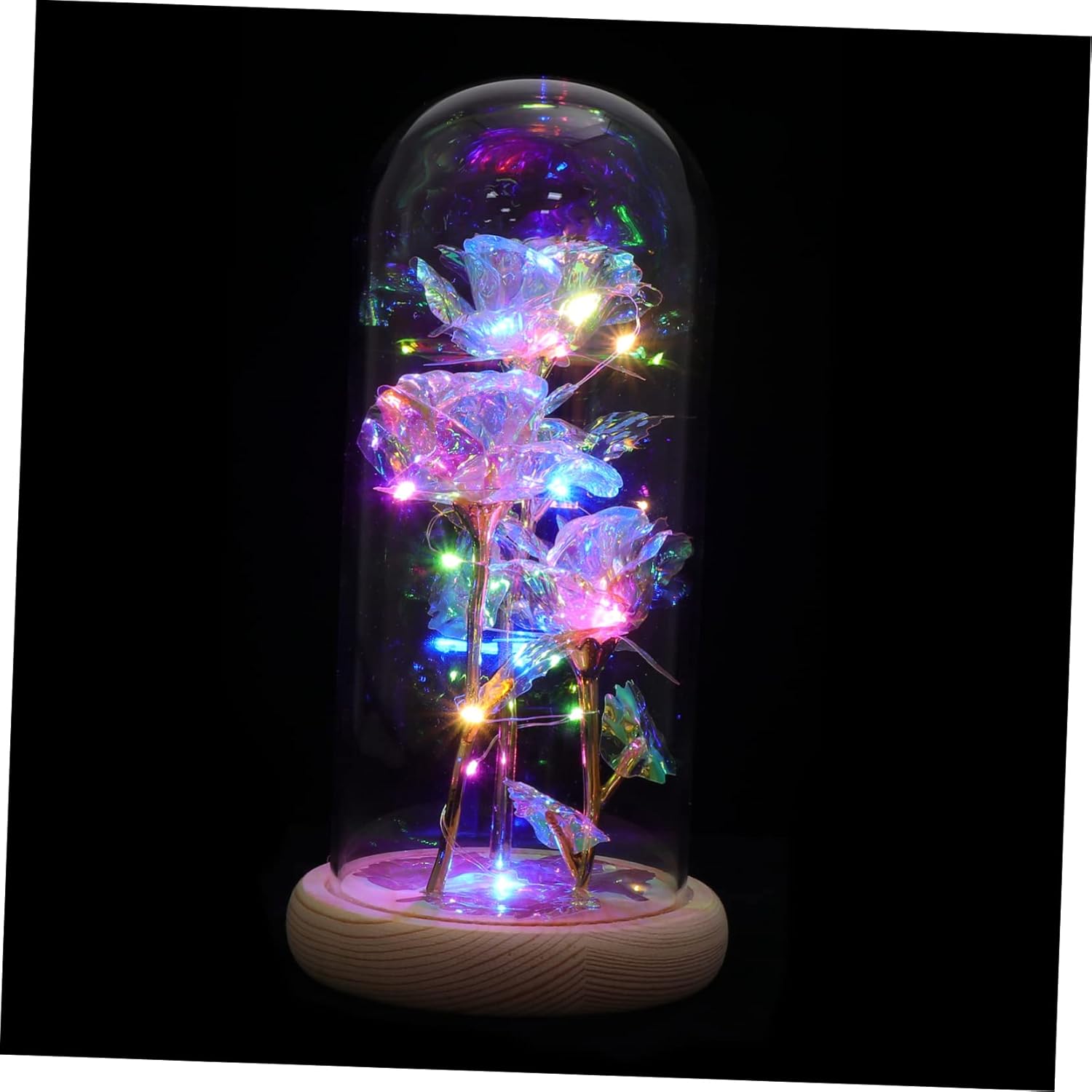 COSMEVIVI 1pc Rose Lantern Rose Lamp Home Decor Artificial Bouquet