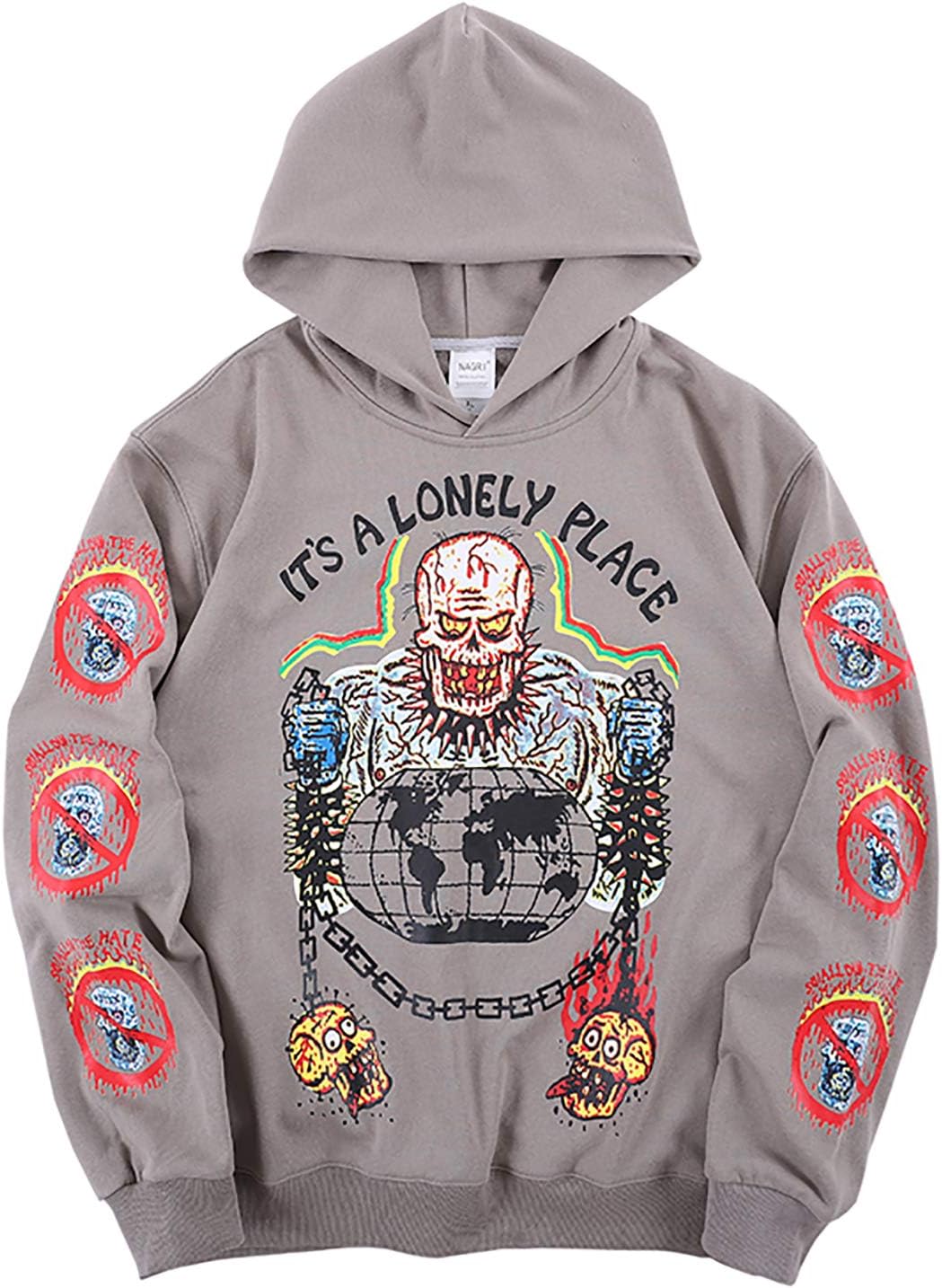 NAGRI Kanye It's A Longly Palace Hoodie Men's Graphic Hooded Sweatshirt Long Sleeve Pullover Hoodie
