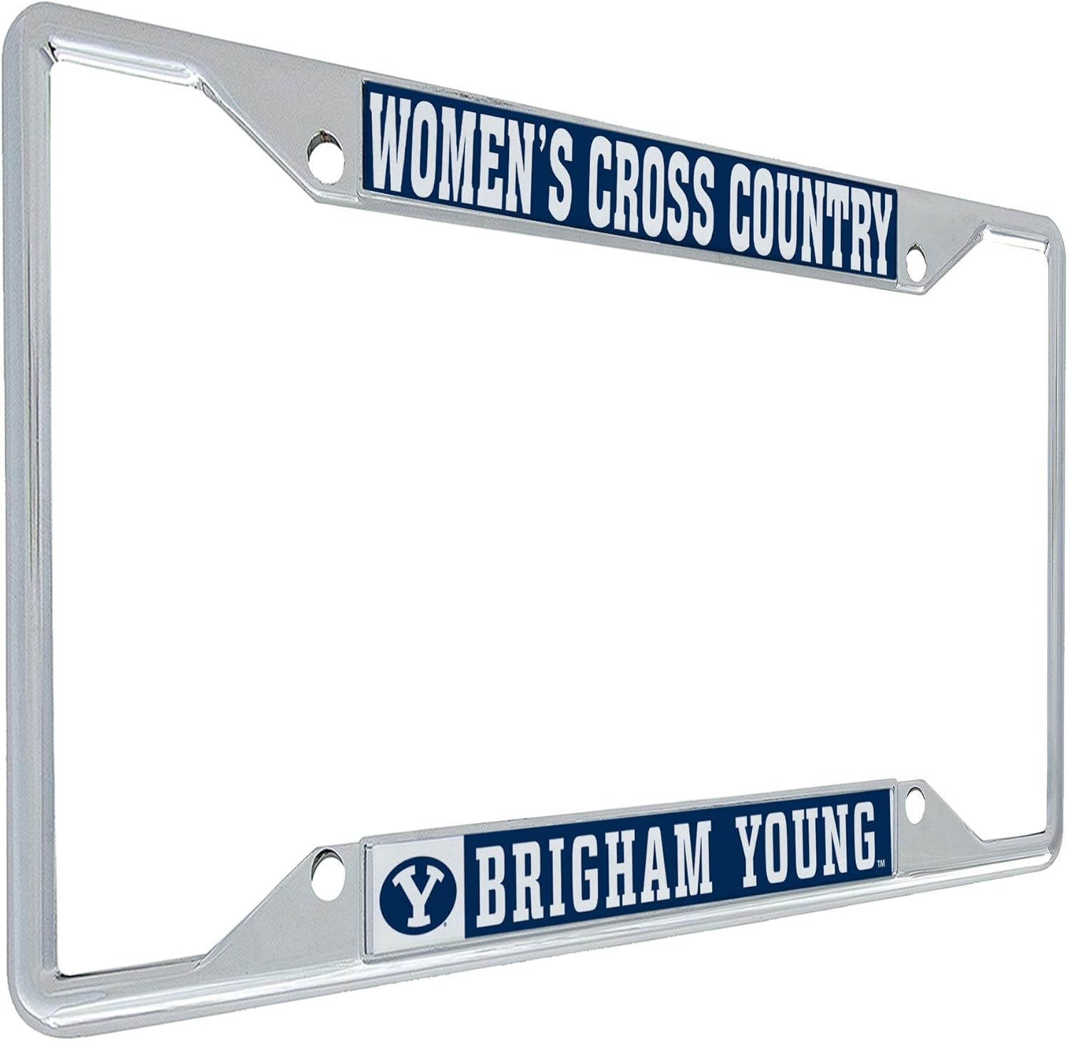 Desert Cactus Brigham Young University License Plate Frame Cougars BYU Cougs Car Accessories Tag Holder for Front or Rear of Car (Women's Cross Country)