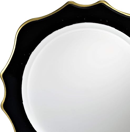 Miniatura 8 de OCCASIONS - Platos de 13 pulgadas festoneados de decoración, redondos, de acrílico