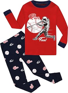 DDSOL Toddler Boys Pajamas Warm Pjs Kids Long Sleeve Sets Baby Sleepwear Truck Ball Game Winter Jammies 2-7 Years