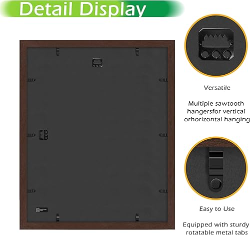 Vista 118 de FrameWorks Marco para póster de madera de 18 x 24 pulgadas, marcos clásicos de color negro mate con vidrio acrílico inastillable, fotos, pósters