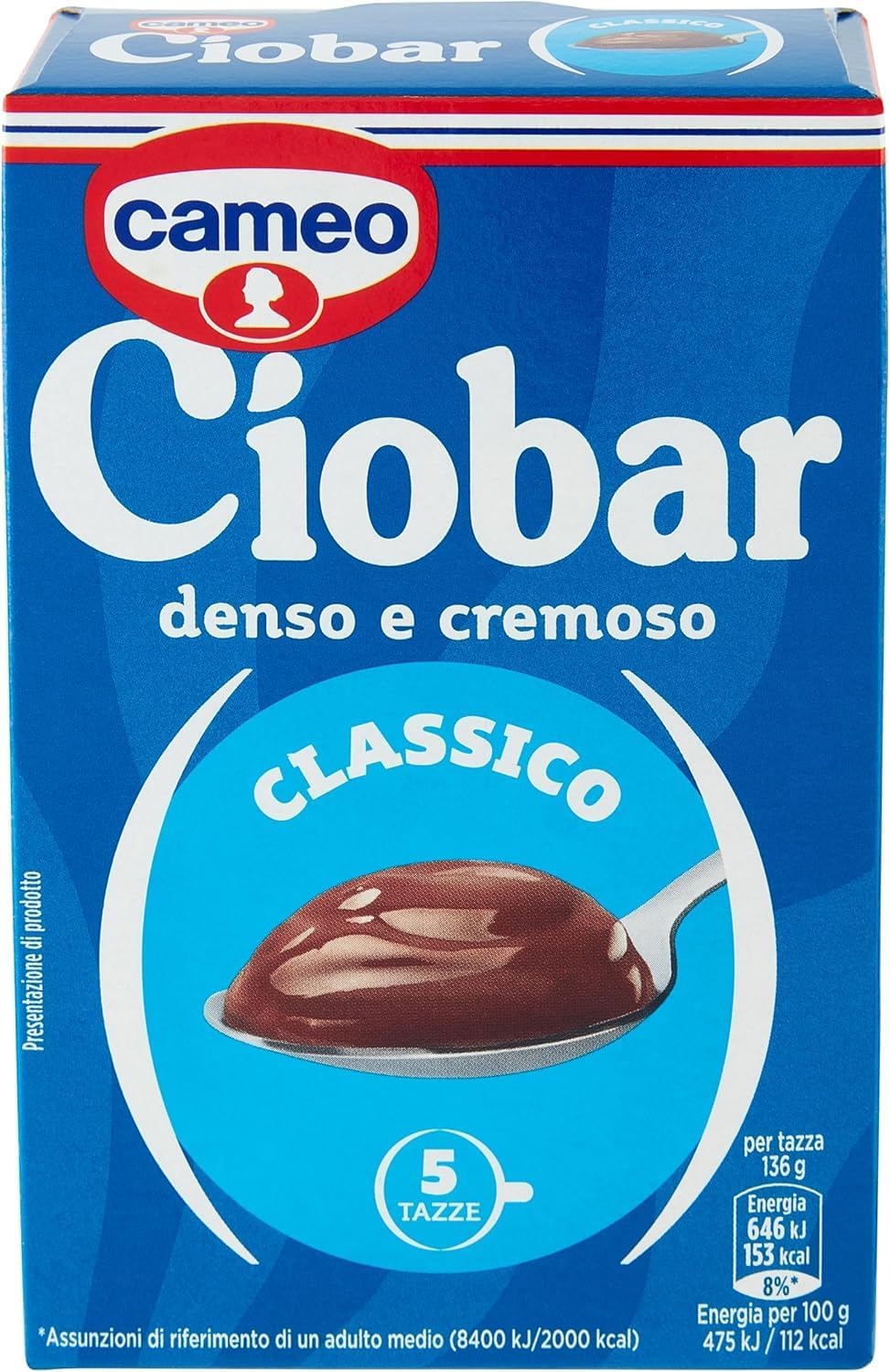 Italian Gourmet Ciobar Classico Chocolat Cameo – Chocolat Chaud Épais & Crémeux, Préparation en Poudre pour Boisson Cacao, Lot de 6 x 125 g (750 g) + Italian Gourmet Polpa
