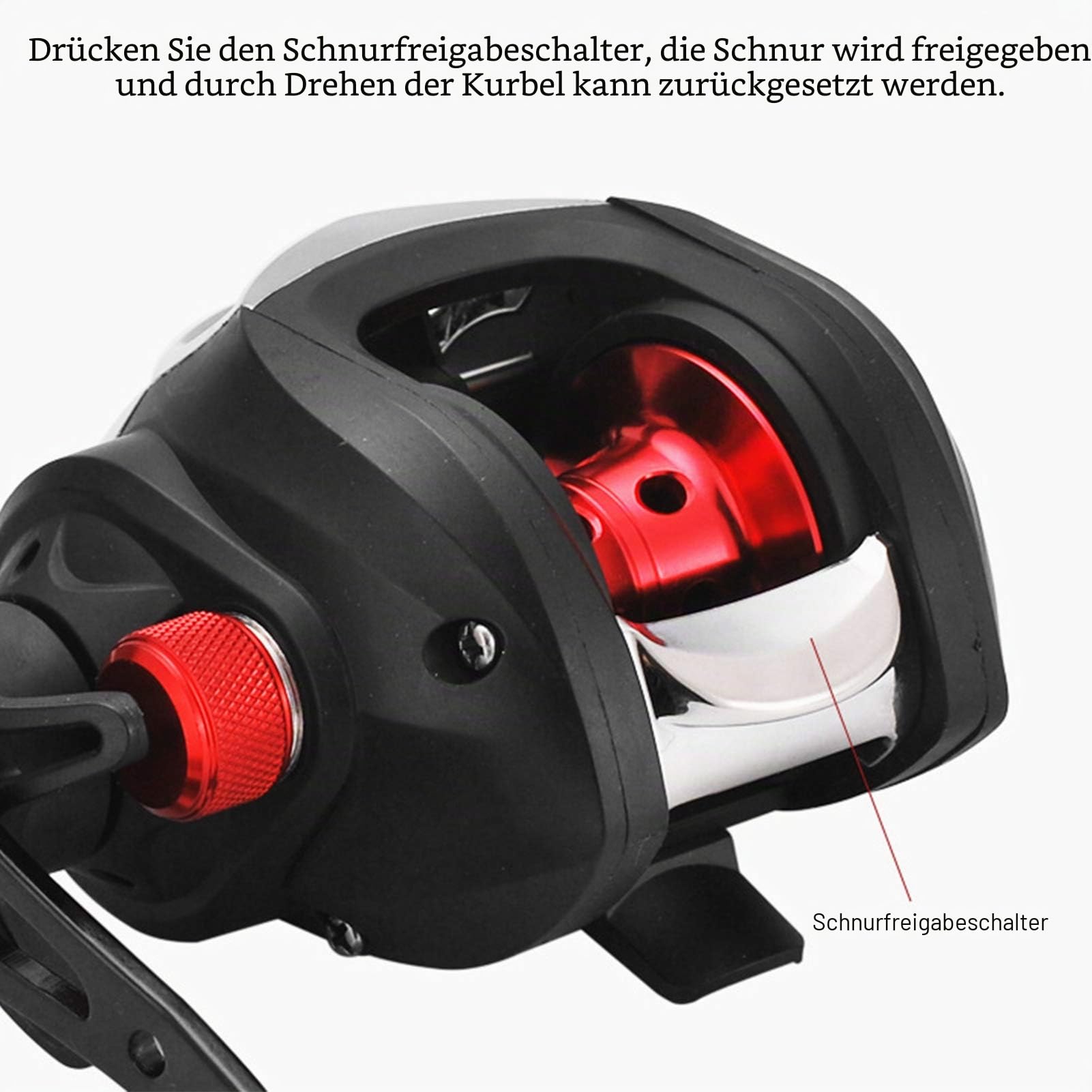 Baitcasting Reel Angelrolle 8KG Max Drag 17 1 Kugellager 7,2:1 Übersetzungsverhältnis Angelrollen, Leichtes Bait Finesse System Süßwasser-Salzwasser-Wurfrolle(Left)