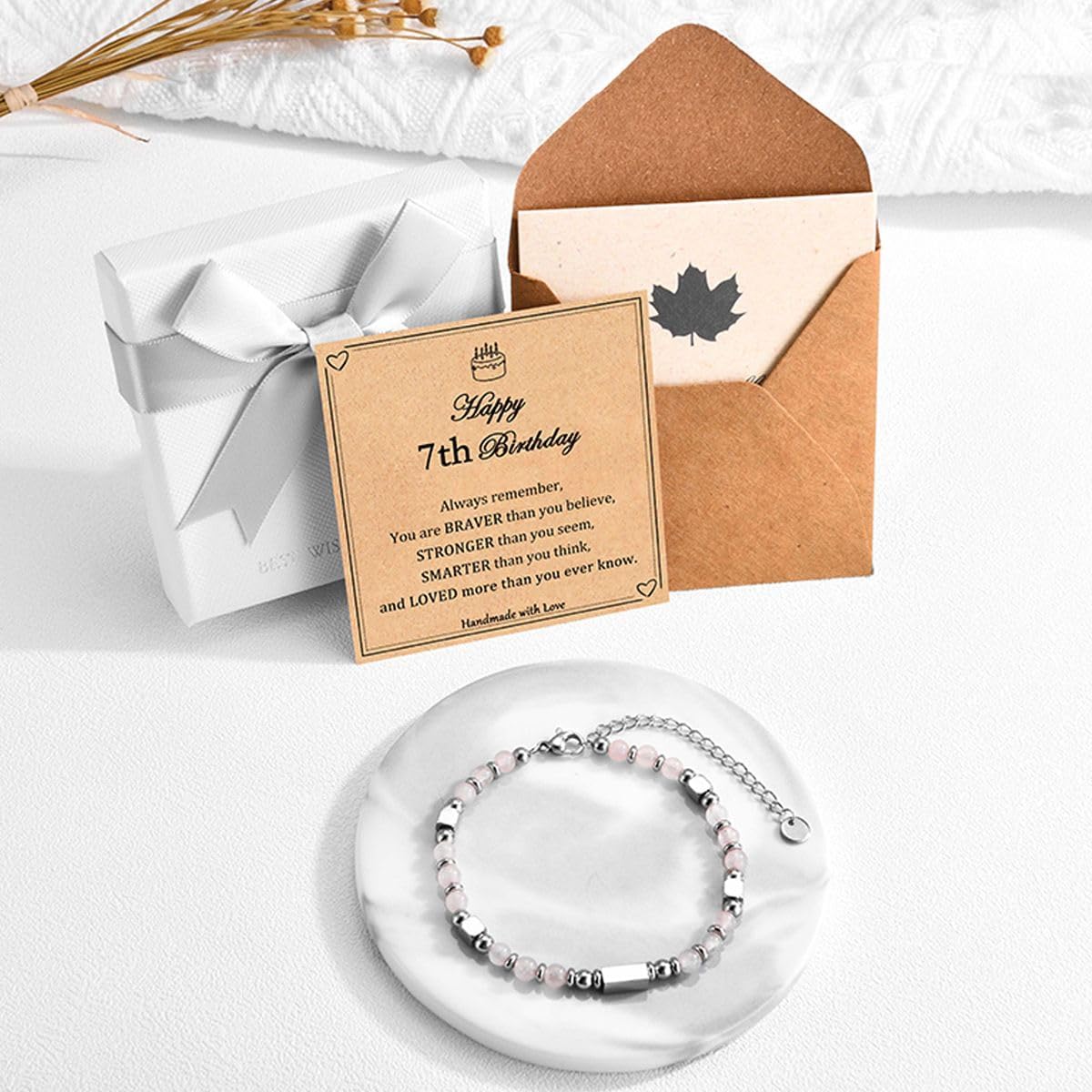 6-21 Years Old Girls Birthday Gifts, Tiny Beaded Bracelets Gifts for Daughter Granddaughter Niece Friends with Happy 6th-21st Birthday Card - Image 7