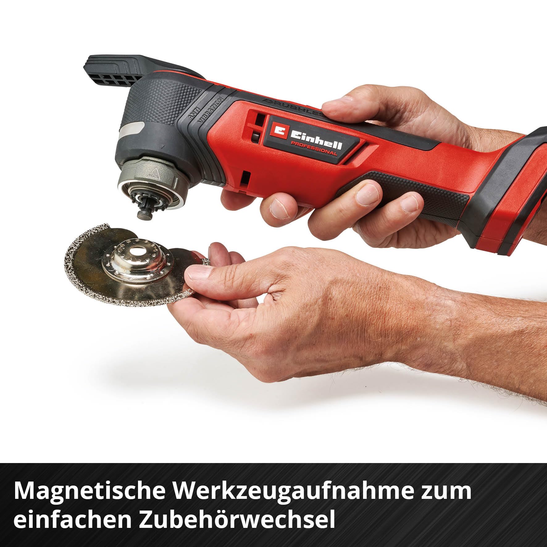 Einhell Professional Akku-Multifunktionswerkzeug TP-MG 18 Li BL-Solo PXC (18 V, Anti-Vibration, Brushless, 3 Funktionen, magnetische Aufnahme, inkl. Zubehör, ohne Akku)