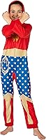 Vista 2 de DC Comics - Disfraz de superhéroe con capucha para hombre, pijama sin pies