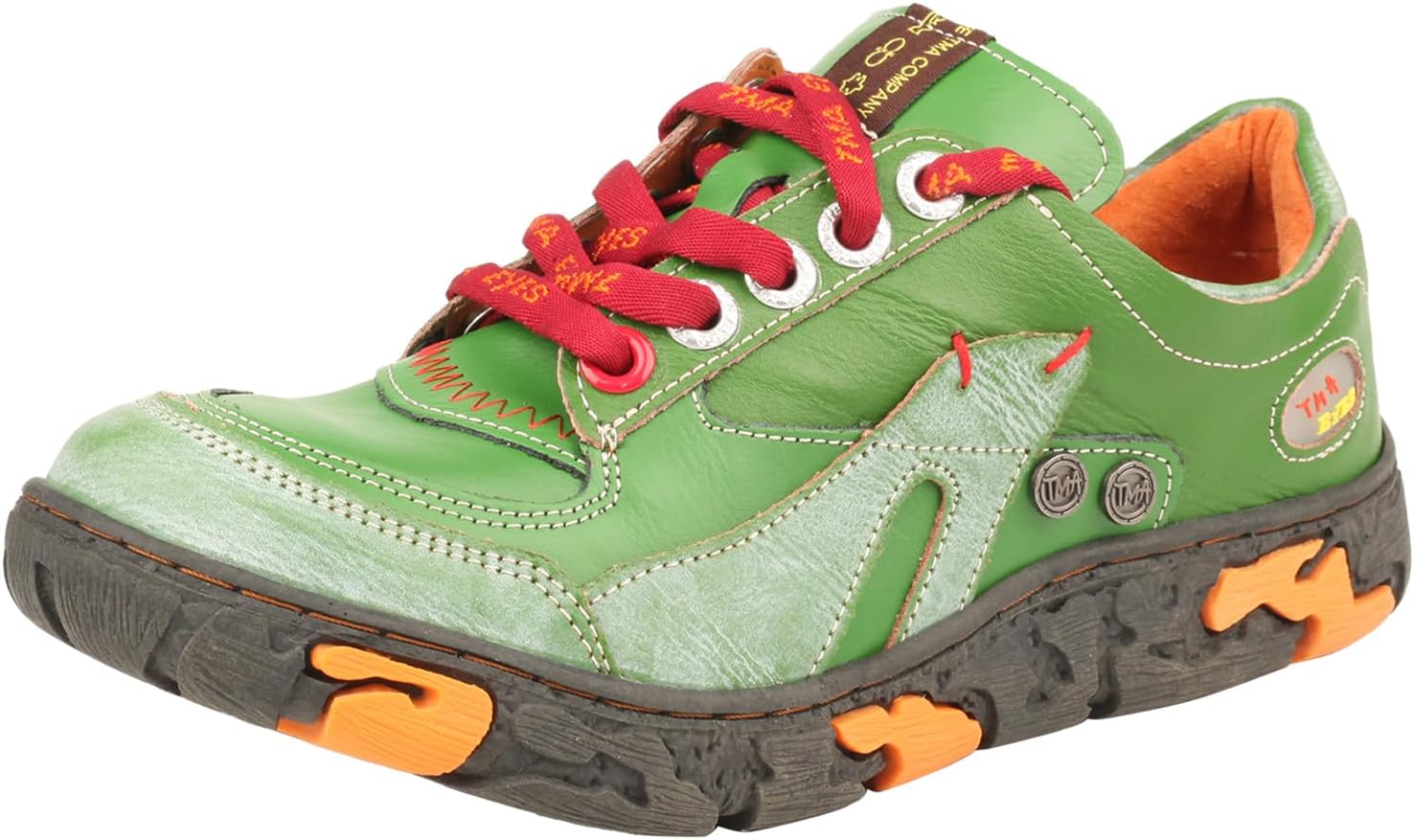 TMA EYES Women's Flat Shoes Lace-Up Casual Fashion Comfortable Leather Shoes