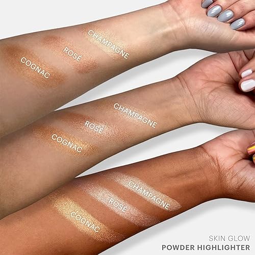 Miniatura 5 de Glo Skin Beauty Skin Glow - Resaltador en polvo  Iluminador mineral limpio para mejillas  3 tonos brillantes, champán