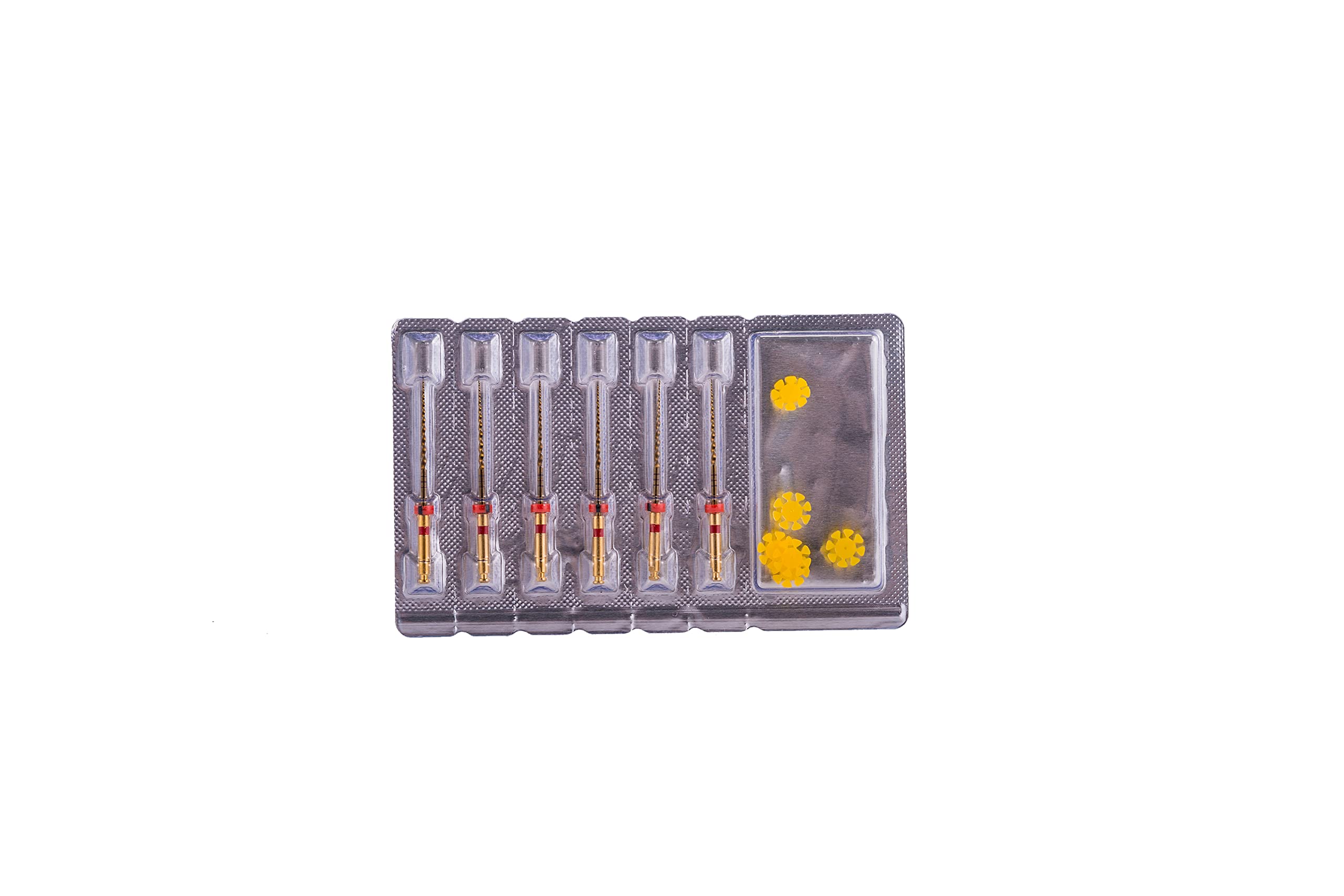 Easyinsmile X-Pro Gold Protaper NITI Rotary Files, 6PCS Endo Controlled Memory File (F2 25MM)