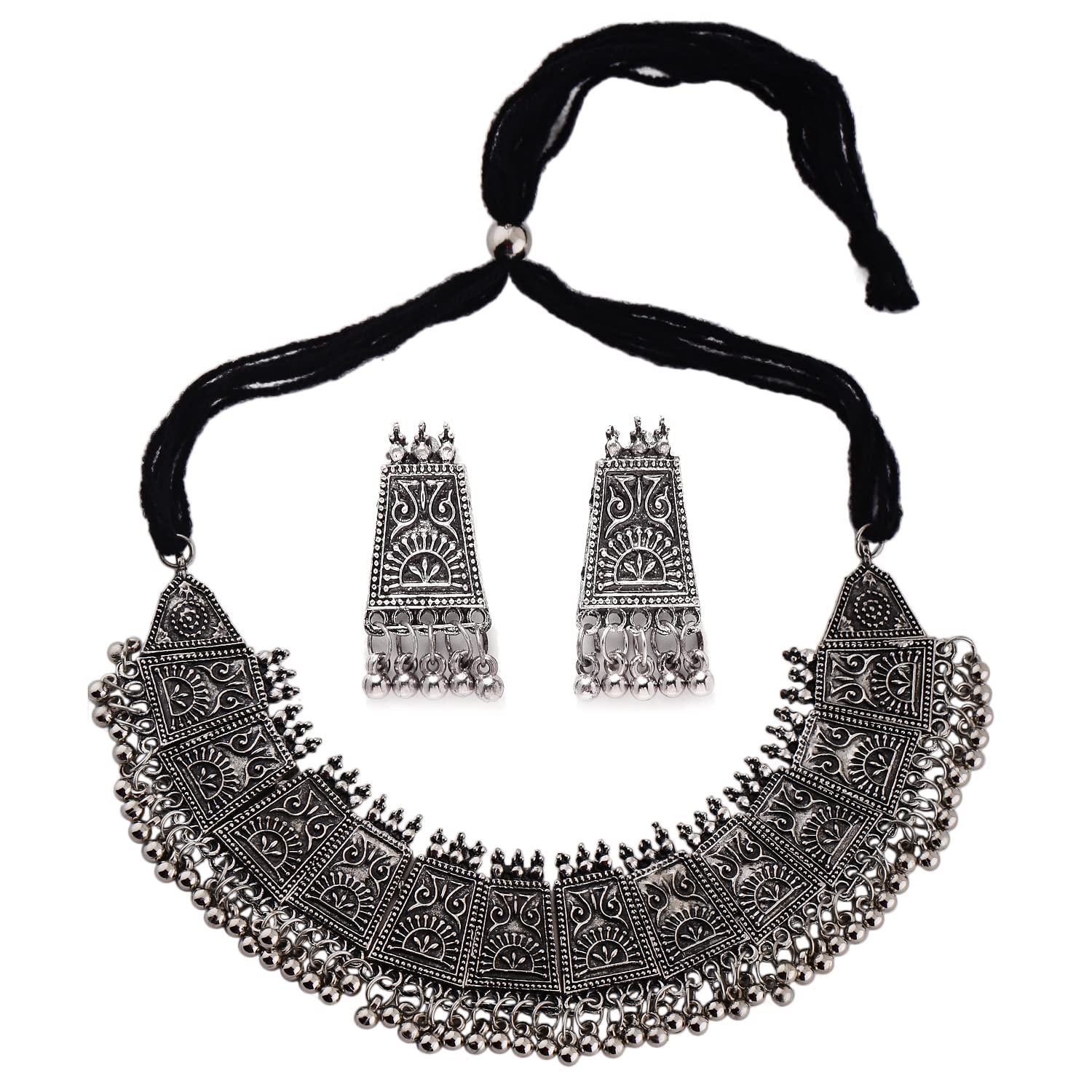 Swasti Mart Chic Fusion Stylish Oxidized Jewelry Set Blending Tradition with Modern Elegance - Ideal for Women and Girls (Black Metal Choker) (B0CNKMG3GG) Amazon Price History, Amazon Price Tracker