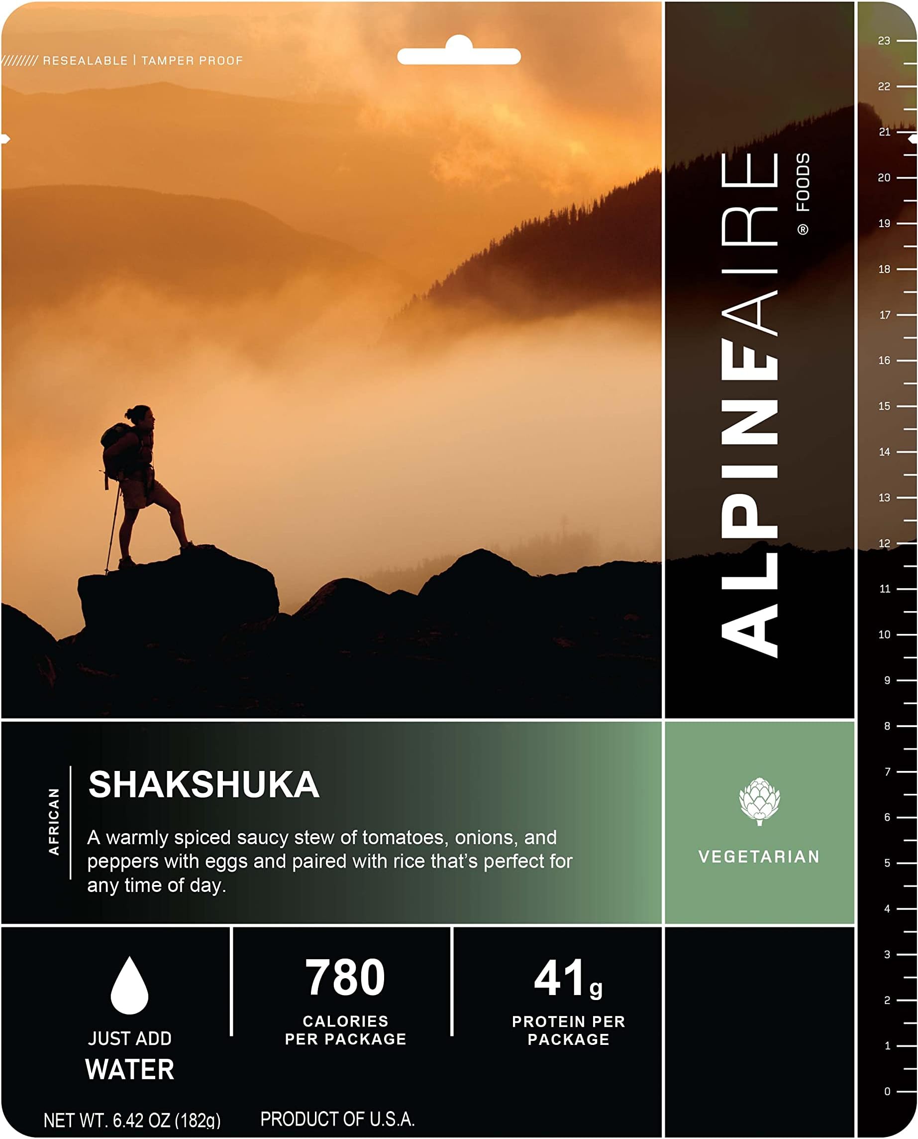AlpineAire Shakshuka, Freeze-Dried/Dehydrated, Entrée Meal Pouch, Just add Water