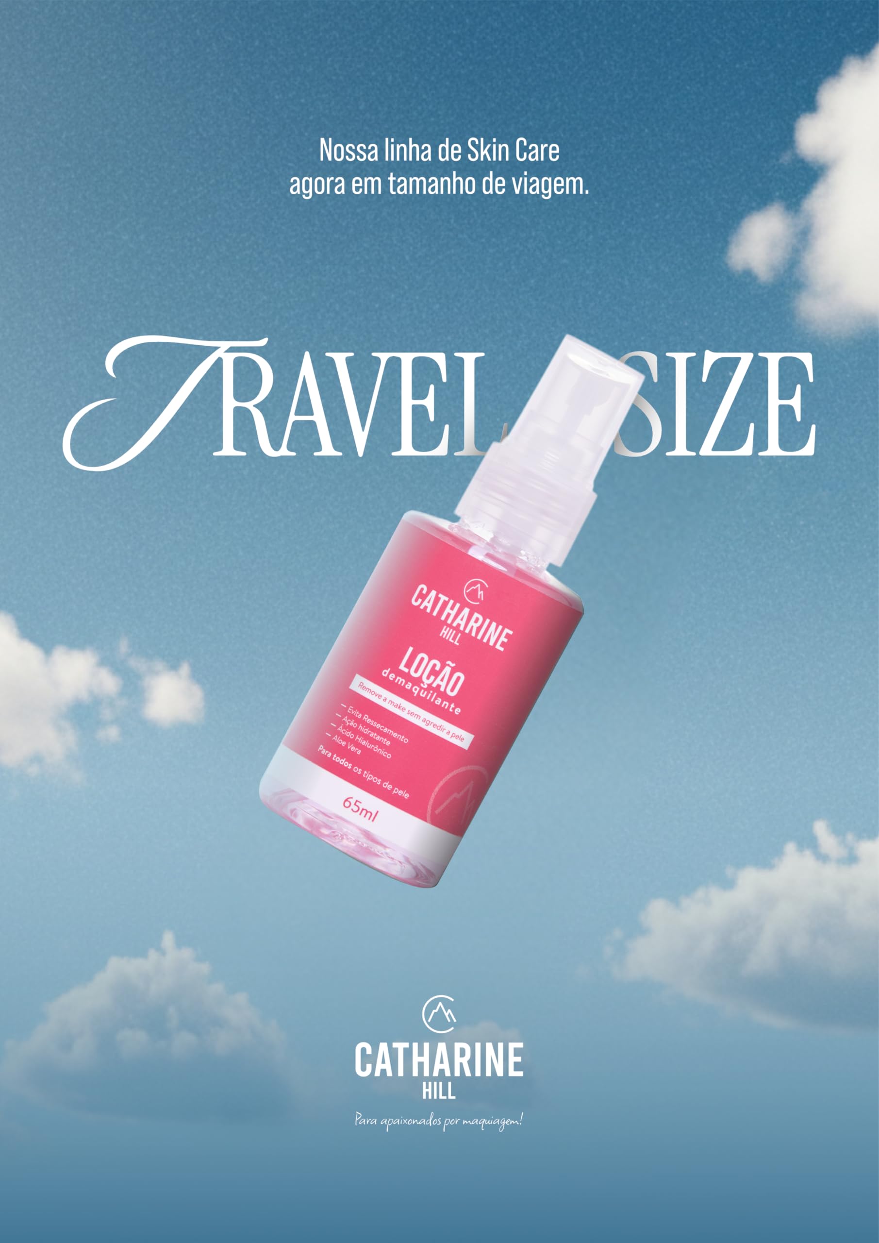 Catharine Hill Loção Demaquilante Travel Size 5002/TS 65ml Remove Maquiagem Suave Sem