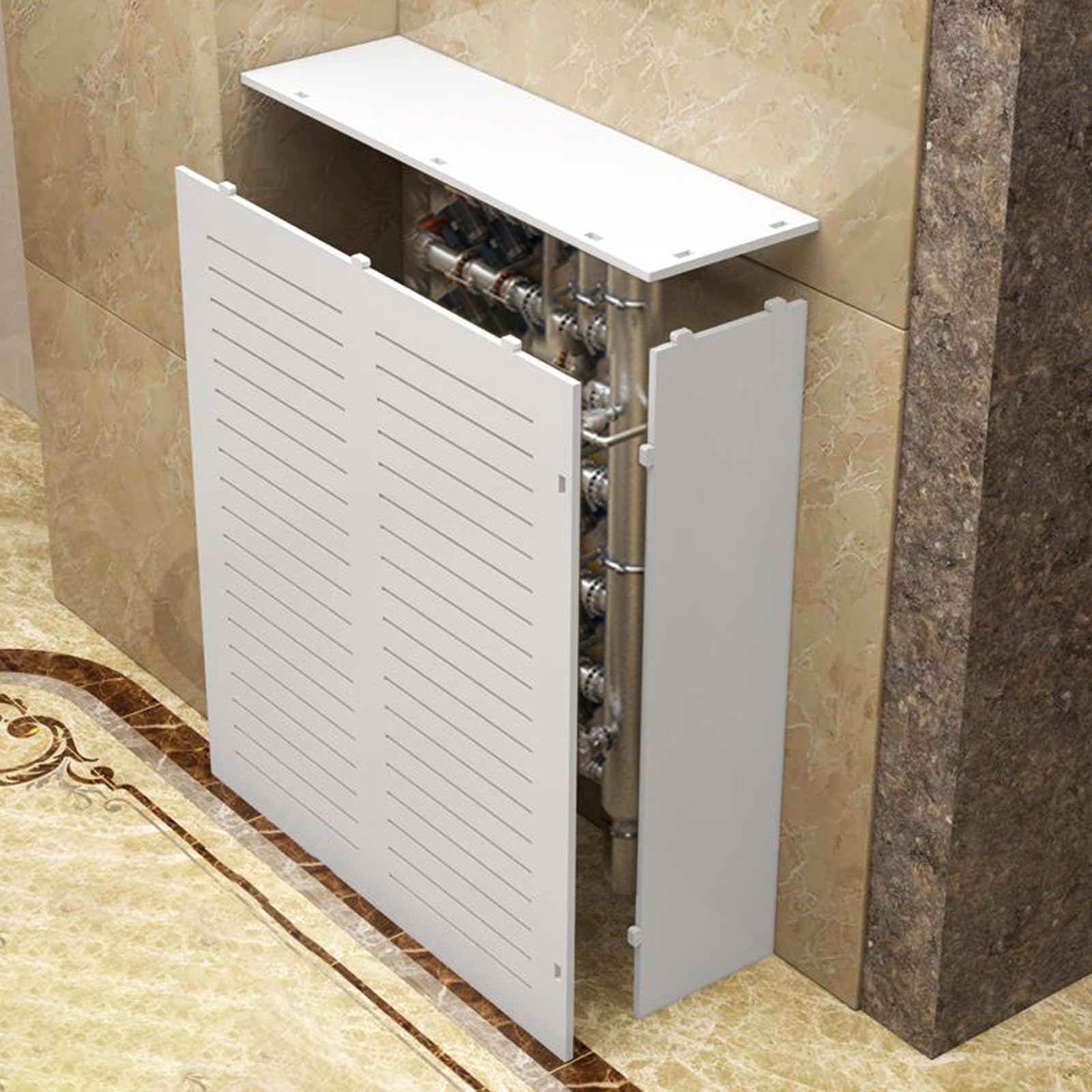 Cubierta de radiador de 60 cm mueble cubre radiador estrecho para salón