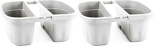 Apollo Exports International AP-302322 - Maceta ajustable de doble cara de 16 pulgadas, paquete de 2, color blanco