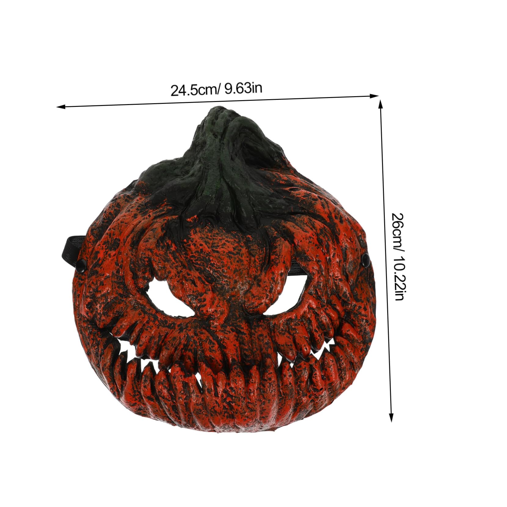 Homoyoyo Halloween Pumpkin Mask Scary Cosplay Accessory for Halloween Parties Lightweight Pu Material for Costume Events Portable Design