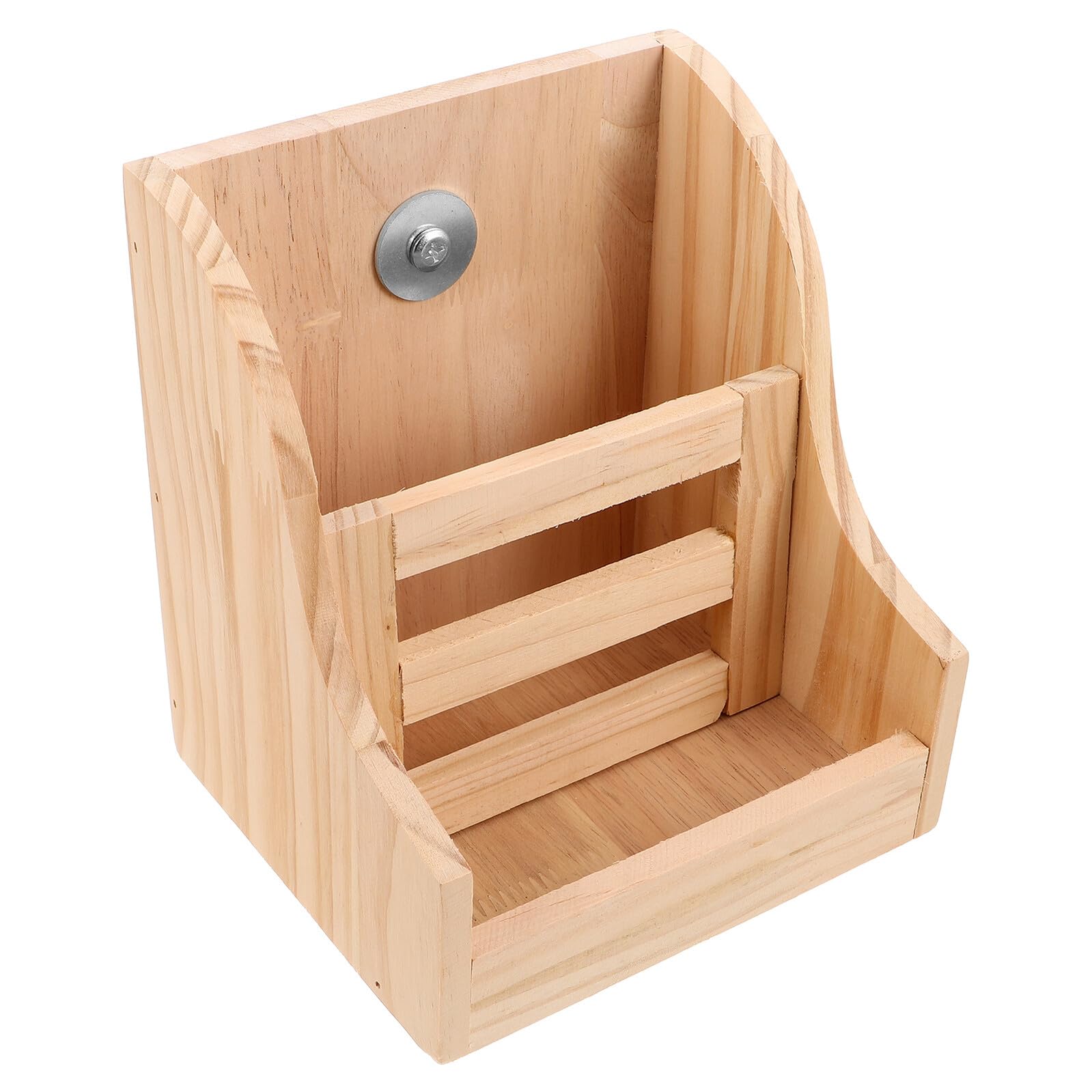 Holz Heuraufe mit Futternapf, 2-in-1 für Meerschweinchen | Chinchilla Geeignet, Integriertes Design, Einfache Montage, Strukturierte Form, Kompakt für Kleintiere