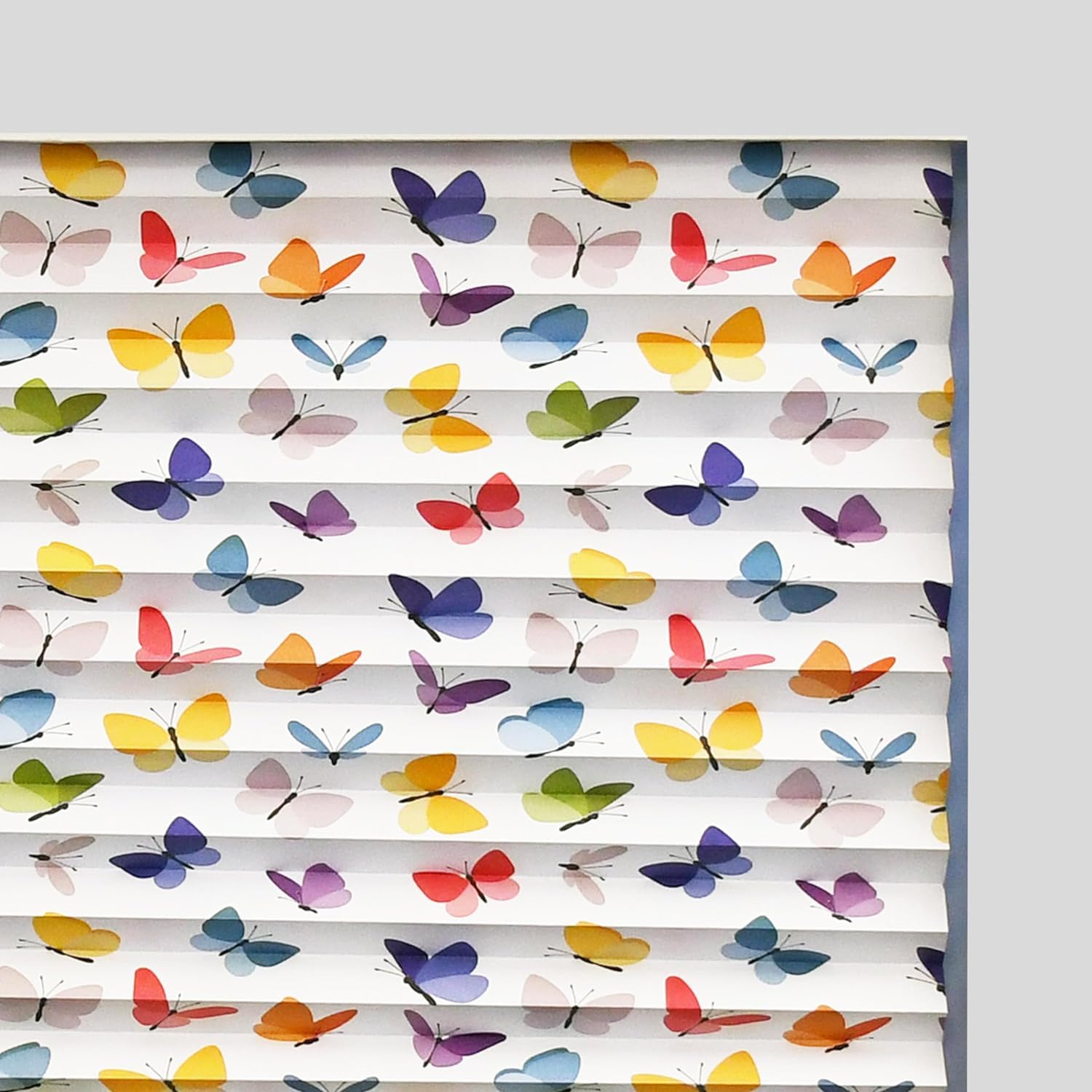 Redi Shade No Tools Original Printed Light Filtering Pleated Paper Shade, Butterflies, 36