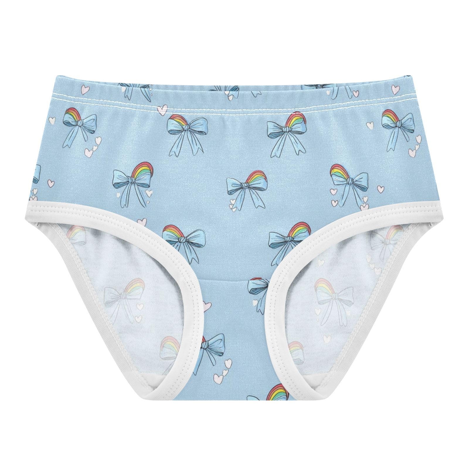 Wusikd Light Blue Bows 2 Girls Underwear Cotton Girls Briefs Soft Toddler Underwear 2T