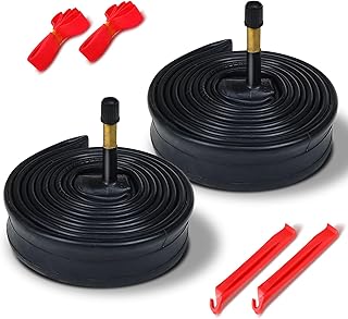 Bike Inner Tube 700X38C/35C/40C/43C with Rim Strip & Tire Lever - Schrader Valve A/V 48L 48MM - 2 Pack