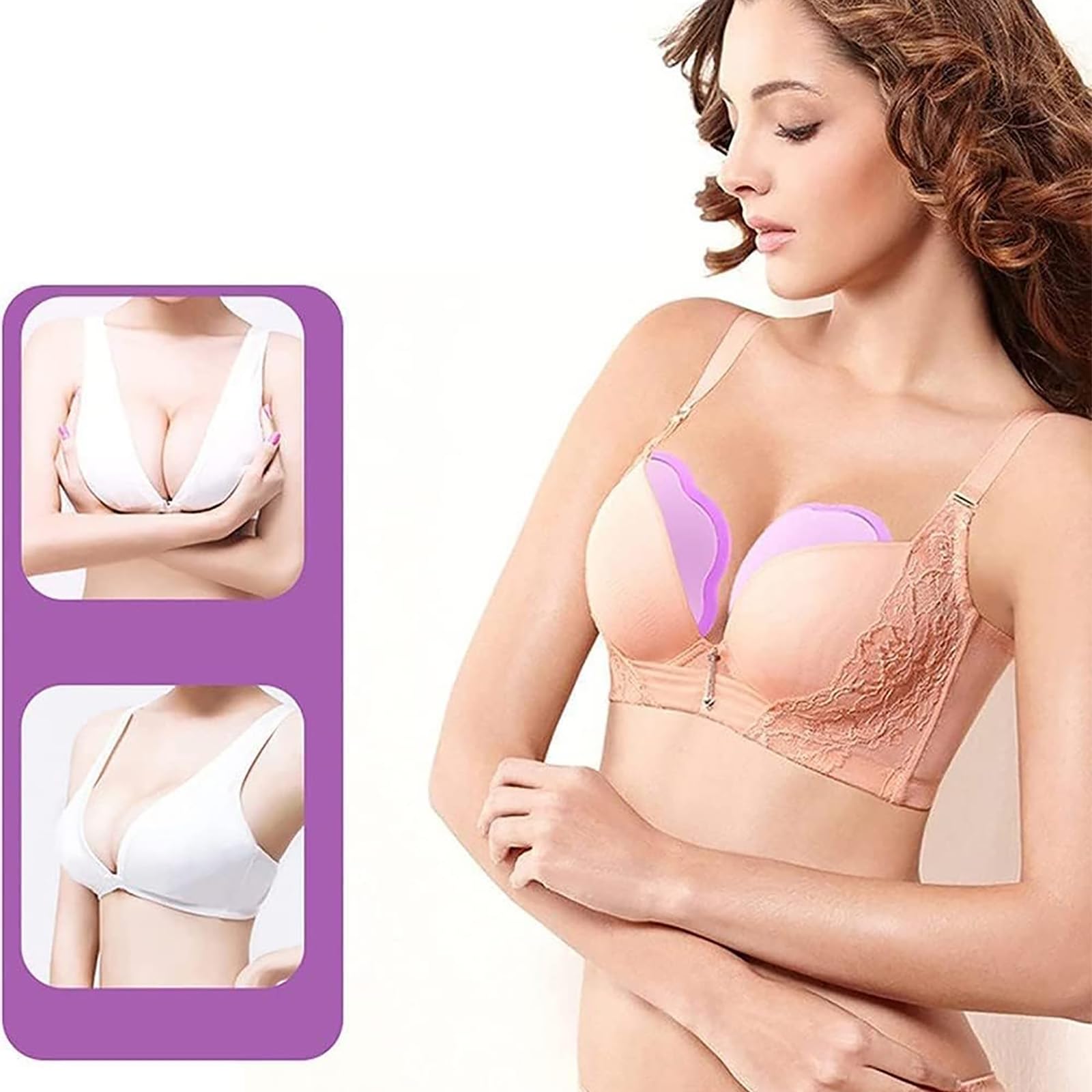 Masseur De Poitrine Électrique Avec Enveloppe De Poitrine De 15 Mm, Massage Complet À 360° Et 470 Points De Massage, 3 Niveaux De Compression Chaude Et 5 Niveaux D'intensité, 6 Modes, Poitrine