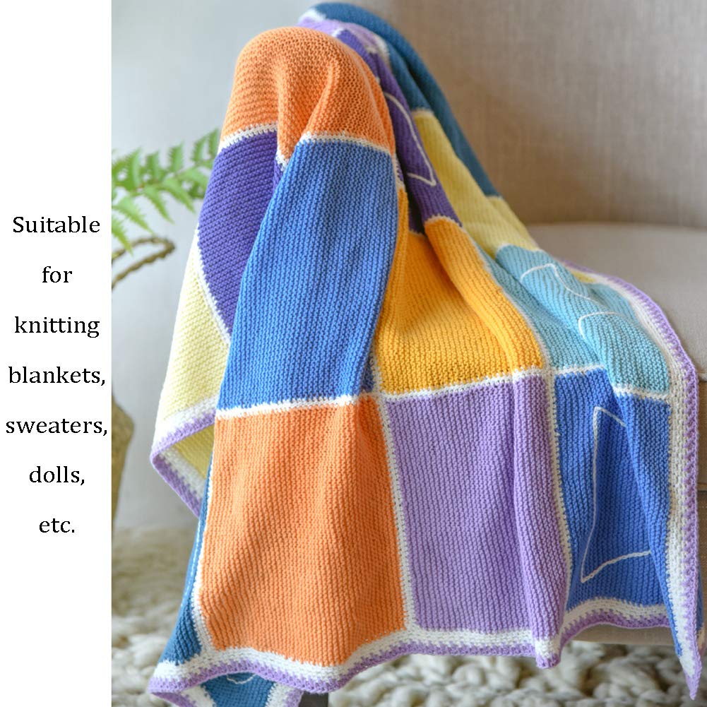 400G Qualitäts-Baumwolle Garn für Häkeln und Stricken, 20 Farben erhältlich, Babypullover Decken Coats Puppen,10