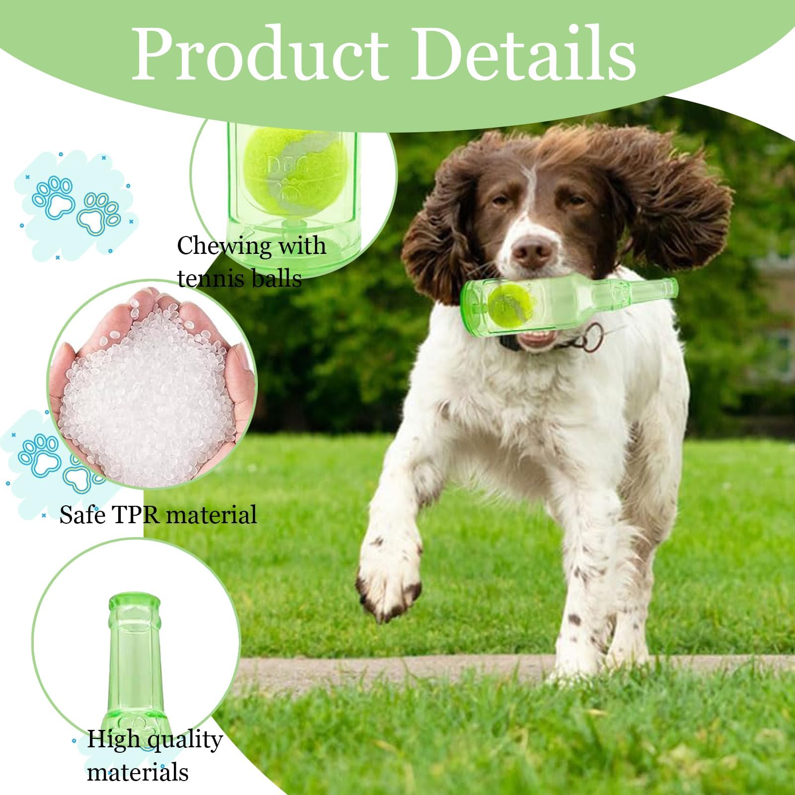 ZPSCXQ Pet Chew Beer Bottle Ball Toy, Pet Chew Beer Bottle with Tennis Ball - Image 3